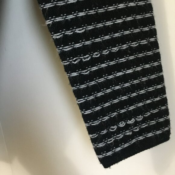 Vintage Striped Wool Blend Empress Waist Y2K Vibe Turtleneck Sweater - Picture 8 of 11